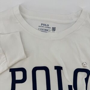 Polo Ralph Lauren White Long Sleeve T-Shirt Mens LT Graphic Tee